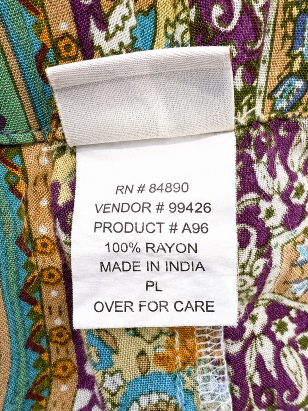 Boca Bay Petite Large Paisley Rayon Pull-On Crop Pants Boho Resort - Picture 15 of 16